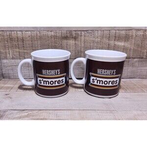 Pair Of Hershey's Smores Mug White Brown Galerie Dishwasher Microwave Safe